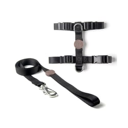 Peitoral E Guia Toh Black Para Cães - 1 Conjunto - Tamanho PP