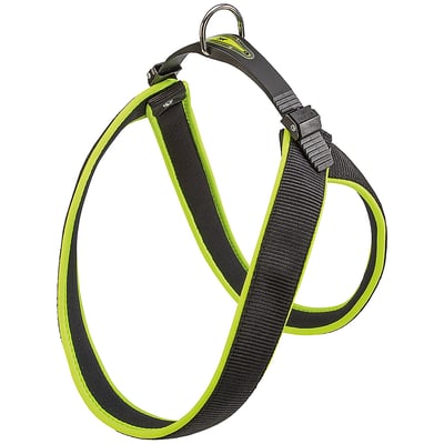 Peitoral Ferplast Agila Fluo Tamanho 4 - Amarelo E Preto Para Cães