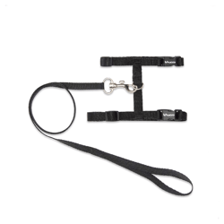 Peitoral H Com Guia Tchucoo Para Gatos Preto - 1 Unidade