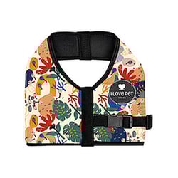 Peitoral I Love Pet Floral Baunilha Para Cães - Tamanho 1,5