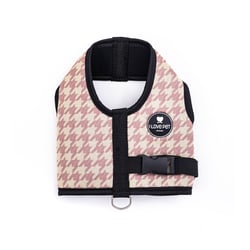 Peitoral I Love Pet Pied De Poule Rosê Para Cães - 1 Unidade - Tamanho 1