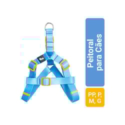Peitoral Petz Blue Para Cães - 1 Unidade - Tamanho PP