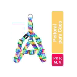 Peitoral Petz Color Cube Para Cães - Tamanho PP