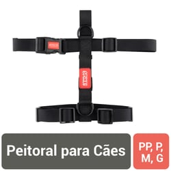 Peitoral Spike Black Para Cães - 1 Unidade - Tamanho PP
