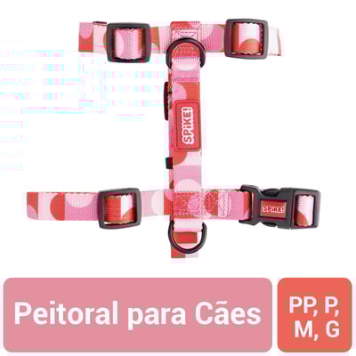 Peitoral Spike Confetti Tamanho M Para Cachorros