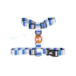 Peitoral Zooz Pets Snoopy Blue Orange Para Cachorros - Tamanho G