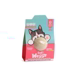 Petisco Brinquedo Wow Weggs Para Gatos Sabor Frango Com Catnip - 1 Unidade