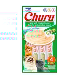 Petisco Cremoso Churu Atum E Galinha Para Gatos - 56G