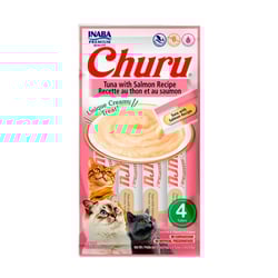 Petisco Cremoso Churu Atum E Salmão Para Gatos - 56G