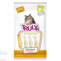Petisco Cremoso Truly Creamy Frango E Bife 70G Para Gatos Adultos