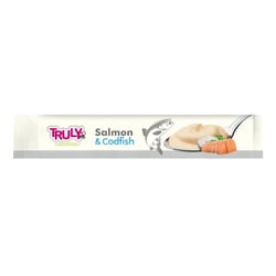 Petisco Cremoso Truly Creamy Salmão E Bacalhau 14G Para Gatos Adultos