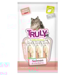 Petisco Cremoso Truly Creamy Salmão E Cranberry 70G Para Gatos