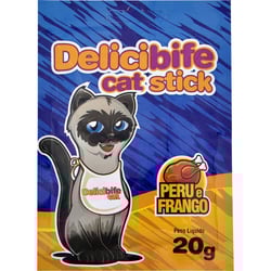 Petisco Delicibife Para Gatos Sabor Peru E Frango - 20G
