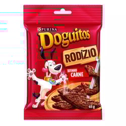 Petisco Doguitos Rodízio Carne Para Cães Adultos E Filhotes - 65G