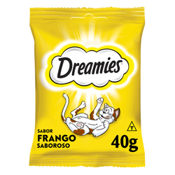 Petisco Dreamies Frango Para Gatos Adultos - 40G