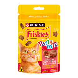 Petisco Friskies Party Mix Carne 40G Para Gatos