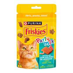 Petisco Friskies Party Mix Salmão Para Gatos - 40G
