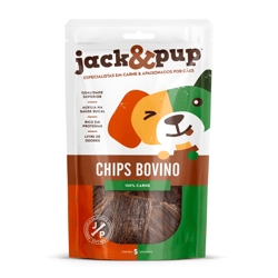 Petisco Jack&Pup Chips Bovino Para Cães - 5 Unidades