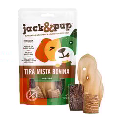 Petisco Jack&Pup Tira Mista Bovina Para Cães - 100G