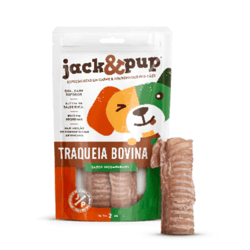 Petisco Jack&Pup Traqueia Bovina Para Cães - 2 Unidades