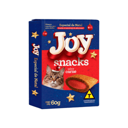 Petisco Joy Snacks Natalino Carne 60G Para Gatos Adultos