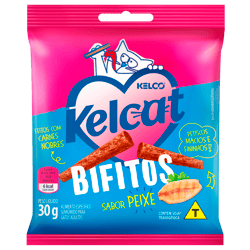 Petisco Kelcat Bifitos Peixe - 30G