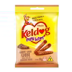 Petisco Kelco Keldog Mini Bites Carne Para Cães De Pequeno Porte - 50G