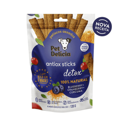 Petisco Natural Antiox Detox Sticks Para Cães - 120G