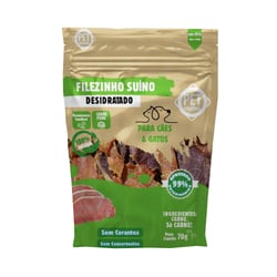 Petisco Natural Filezinho Suíno Para Cães E Gatos Pet Saudável 70G - 1 Unidade