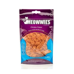 Petisco Natural Meowwies Flakes Frango Para Gatos - 80G