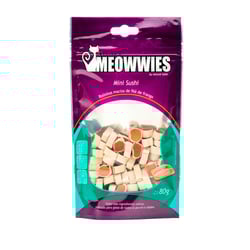 Petisco Natural Meowwies Mini Sushi Frango Para Gatos - 80G