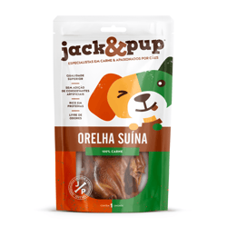 Petisco Orelha Suína Jack&Pup - 1 Unidade Para Cachorros
