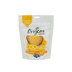 Petisco Cookies Banana Mirtilo - 250G Para Cachorros