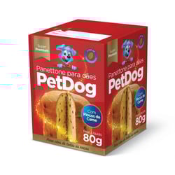 Petisco Panettone Flocos Carne Petdog 80G Para Cachorros
