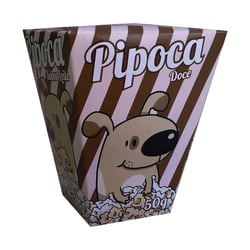 Petisco Pipoca Doce Sabor Leite Padaria Pet 50G Para Cachorros