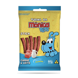Petisco Stick Turma Da Mônica Para Cães Filhotes Carne E Leite - 50G