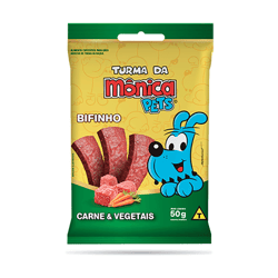 Petisco Turma Da Mônica - Bifinho Cães Adultos Carne E Vegetais 50G
