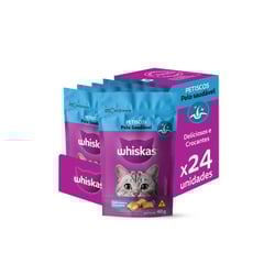 Petisco Whiskas Pelo Saudável 40G Para Gatos Adultos - Kit 24 Unidades