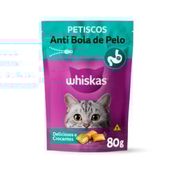 Petisco Whiskas Temptations Anti Bola De Pelo 80G Para Gatos Adultos - 80 Gramas