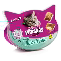 Petisco Whiskas Temptations Anti Bola De Pelo Para Gatos Adultos - 40G