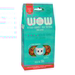 Petisco Wow Gourmet Peito De Frango Com Cúrcuma Para Gatos - 50G