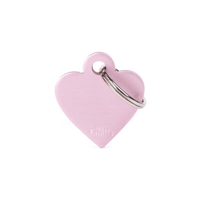 Placa De Identificação Coração Rosa Myfamily P - 1 Unidade