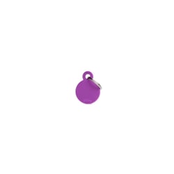 Placa De Identificação Myfamily Círculo Alumínio Roxo Tamanho P - 1 Unidade