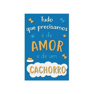 Placa Decorativa Cia Laser Amor De Um Cachorro Para Ambientes