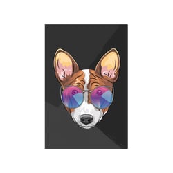 Placa Decorativa Cia Laser Dog Óculos Mod 2 Para Ambientes