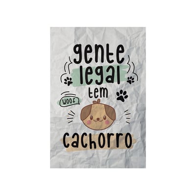 **Placa Decorativa Cia Laser Gente Legal Cachorro – Casa E Ambientes**