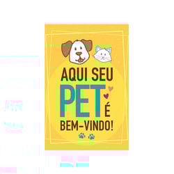 Placa Decorativa Cia Laser Pet Bem Vindo Para Casa - 1 Unidade