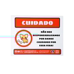 Placa Divertida Pipicão Cuidado Para Casa E Jardim