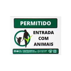 Placa Pipicão Entrada Permitida Animais