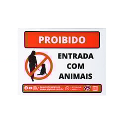 Placa Pipicão Proibido Entrada De Animais Para Ambientes